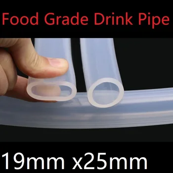 19x25 Tuburi de Silicon ID 19mm OD 25mm Clasa Alimentare Flexibil Bea Tubing Țeavă de Rezistență la Temperatură Transparent Nontoxic