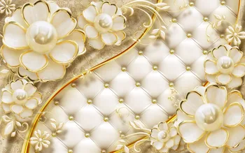 Personalizate Orice Dimensiune 3D Cortina Zăbrele perla flori perdele Diamant Perdea Camera de zi Decorative Perdea Ușă