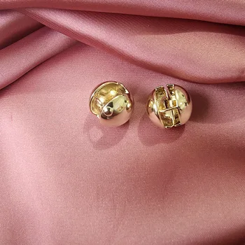 Kshmir 2 Culoare cu balonul rotund cercei geometrice textura aur cercei cercei femei goale coș femei cercei 2020