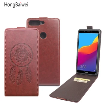 HongBaiwei pentru Huawei Honor 7C Flip case de Moda Relief Acoperire din Piele pentru Huawei Nova 2 Lite Verticală a Capacului din Spate pentru a se Bucura de 8