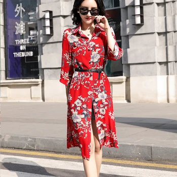 Coreeană Tipărite Femei Topuri Soare, Îmbrăcăminte De Protecție Camasa Casual Pentru Femei Cardigan Lung Femei Șifon Bluza Blusas 9123 50