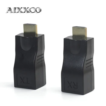 AIXXCO HDMI Extender Emițătorului TX/RX HDMI V1.4 HD 1080P la 30 m Peste CAT6 RJ45 Ethernet Cablu pentru TV, Proiector, DVD
