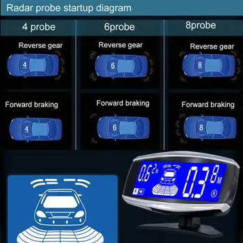 4/6/8 din Spate Vedere din Față Auto Senzori de Parcare Universal Auto Vehicule Inversă Backup Radar Kit Sistem de Afișare LCD Monitor