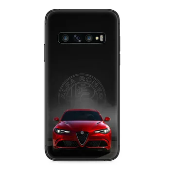 Alfa Romeo masina logo caz de Telefon Pentru Samsung Galaxy S 10 20 3 4 5 6 7 8 9 Plus E Lite Uitra negru înapoi moda coque tendință prim