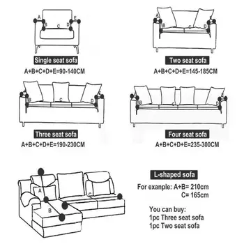 Elastic Acoperă Canapea Pentru Camera De Zi 1/2/3/4 Scaun Universal Canapea Acoperi Canapea Acasă Protector Acoperitoare Imprimate Poliester