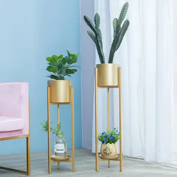 Nordic stand de flori living metalice din fier forjat creative minimalist modern, etaj decor de aur bar interior ghiveci raft