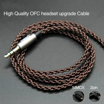 1.2 M, OFC de Înaltă Calitate Căști Upgrade de Cablu Cu MMCX/2 Pini Pentru SE215 315 425 535/Pentru KZ ZST/ZSR/ZS10/AS10