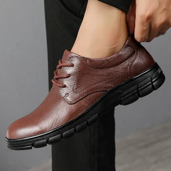 Brand Barbati Pantofi Manual De Înaltă Calitate Din Piele Pantofi Slip Pe Confort Om De Afaceri De Pantofi Casual De Dimensiuni Mari 47
