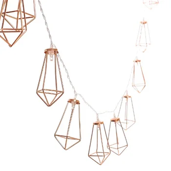 LED-uri în Formă de Diamant Zână Șir Lumina 1m 3m 10/20 Led-uri Retro din Metal de Fier Petrecere de Nunta Decor Acasă Felinar Lampa String