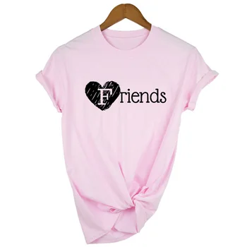 Femei Graphic T Shirt Short Sleeve T-shirt de Vară Prieteni Sora Potrivire Teuri Topuri 1 Buc mai Bune Prietene pentru Totdeauna BFF Scrisoare de Imprimare