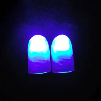 2 buc elemente de Recuzită Aleatoare Noutate Amuzant LED Intermitent Degete Copii Uimitoare Strălucire Fantastică Jucarii pentru Copii Daruri Luminoase Truc de Magie