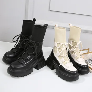 2021 Femei Cizme de Iarna Nou Brand de Moda de Pluș Cizme de Zapada Lady Pantofi pentru Femei Brand Cald Pantofi Negri de Blană Neagră, Cizme de Cross-legat