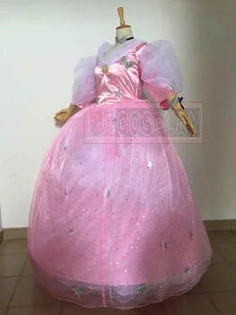 Custom-Made Femei Glinda Zâna Cea Bună Cosplay Costum De Halloween Rochie