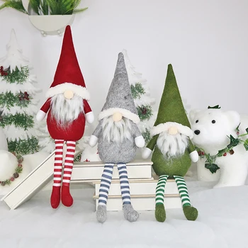 3Pcs Decoratiuni de Craciun Cadouri de Vacanță Stând cu picioare Lungi Elf Sticla Decoretion Set Petrecere de Anul Nou Crăciun Doll House
