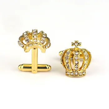ZXMJ Coroana Butoni de Cristal Stras Cămașă de Moda Aristocrație Pentru Barbati, Femei, Bijuterii, Cadouri de Nunta, Butoni Bling butoni