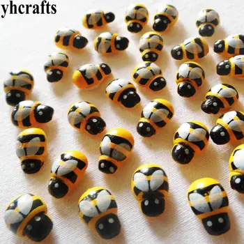 100BUC/LOT.Lemn mini galben de albine autocolante de Albine gărgăriță autocolante decorare Paște Acasă ornament 3D autocolante de perete Copii diy jucarii OEM