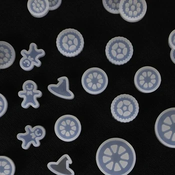 1buc UV de Bijuterii Rășină Lichidă Mucegai Silicon Cookie Viteze Rasina Matrite Pentru DIY Farmece a Face Bijuterii