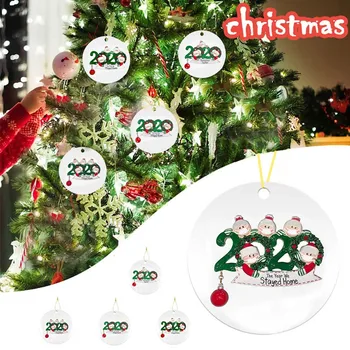 25# 2020 Nou Decorare Pom De Crăciun Luminat Pandantiv Fără Chip Bătrân Pandantiv Decor Acasă Purtând Masca Picătură De Transport Maritim