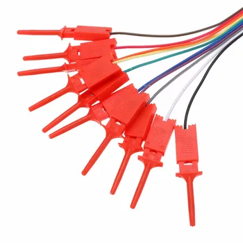 10buc în 1 de Înaltă Eficiență Analizor Logic Cablu de Prindere Sonda de Test Clip Cârlig Kit pentru Analizor Logic USB 34cm Lungime