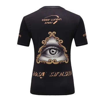 2018 Nouă Vară cu Mânecă Scurtă tricou Tricou mulat Negru Culoare 3D de Imprimare Tricou Casual Lady Brand de Îmbrăcăminte Codylundin MMA Tee