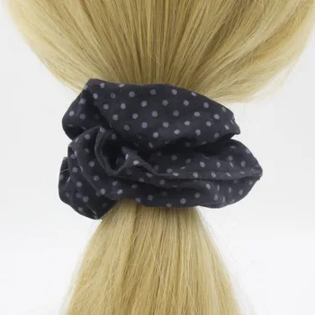 Furling Fata 1 BUC Polka Dot Design Blugi Tesatura Elastice de Păr Coadă de cal Titularul legături de Păr Gumă Elastică Benzile de Păr pentru Femei
