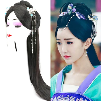 Frumoasa Printesa de Păr Antic Cosplay Stil de Păr Lladies Tradiționale Chineze Antice Fotografie de Studio TV Movie play
