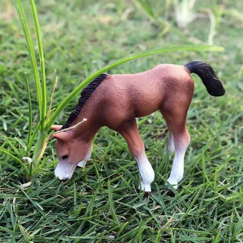 18pcs Simulare Animal Sălbatic Cal Serie Ponei Model Solid Static figurina Decor Copii Colecție Amendă de Jucarii si Cadouri