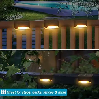 4/8Pcs LED solar scara lumina calea scara trecerea gard lumina impermeabil gard de gradina perete peisaj lumina