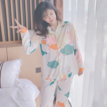 Pj set Femei Pijama Set de Pijamale Femei Maneca Lunga, Pijamale Drăguț de Sus și Pantaloni Lungi de Pijama Set