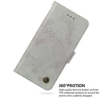 Vintage Piele Flip Wallet Cazuri pentru Samsung Galaxy A7 A9 2018 A750 A6S Telefon Mobil Silicon Moale Saci Acoperi Coque Piele Capa