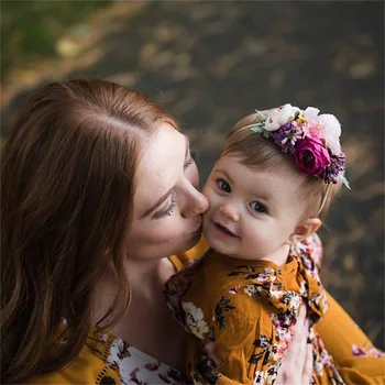 Flori Uscate Hairband Fetita Benzi Coroană De Flori Prințesă Nou-Născut Fotografie Elemente De Recuzită Pentru Sugari Bentita Copii Accesorii De Par