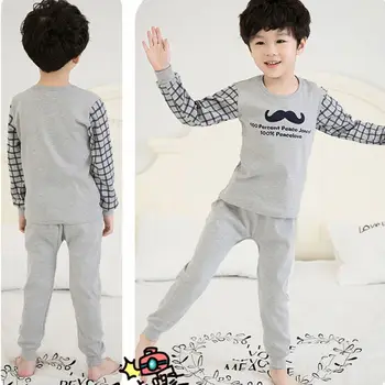 Pentru copii de toamna haine Pijama Seturi de 2 buc Haine de Top+Pantaloni, lenjerie de corp Lung Johns Pentru Fată Băiat cald pijamale copii din bumbac pulover