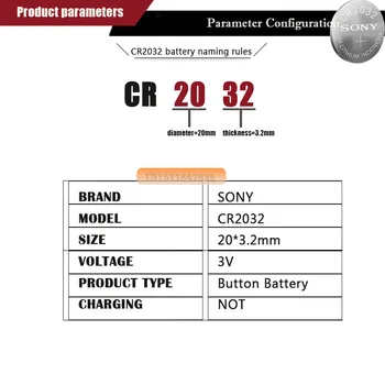 Original SONY cr2032 Buton Baterii 3V Monedă cu Litiu Baterie Pentru Ceas de Control de la Distanță Calculator cr2032