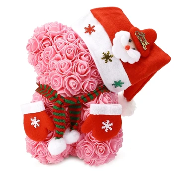 Rose Animal Urs Teddy Puiul de Urs pentru Totdeauna Floare Trandafir Urs Pe Spuma Artificiala Simulate de Flori pentru Aniversare,de Crăciun,S