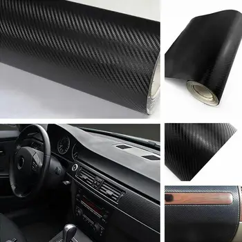 3D Fibra de Carbon Autocolant Auto Interior Panou Folie Autocolant Auto Accesorii de Interior Flexibil de Styling Auto Autocolant Vehicul Decal