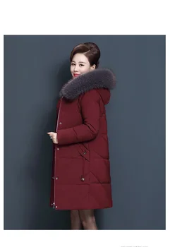 Clasic haina cu Gluga Jos de bumbac haine Noi 2019 Femei jacheta de iarna cu blana caldă strat de Bumbac de dimensiuni Mari 5XL varsta de Mijloc îmbrăcăminte