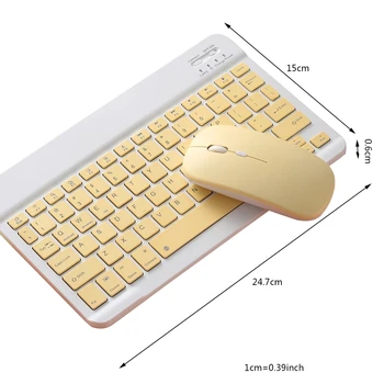 2.4 GHz Butoane Multimedia Optic Wireless Keyboard Mouse pentru Notebook Laptop, Desktop PC Ultra Subțire