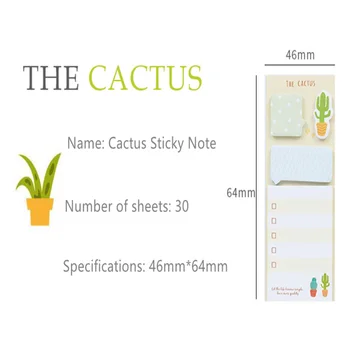 20buc/lot Cactus note Lipicioase carte Poștală Notă de Lipicios Mesaj de N Ori Stick-modele asortate