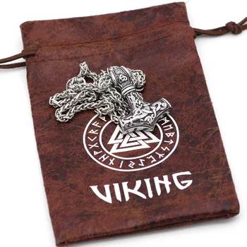 Viking 316L din oțel Inoxidabil Thor Ciocanul Mjolnir Amuleta Scandinave pandantiv colier