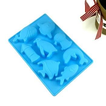 Aomily 3D Animal Marin în Formă de Silicon Ciocolata Săpun Bomboane Fondant Lumea Mare Mucegai Silicon Cookie-uri de Ciocolată Tort Mucegai DIY