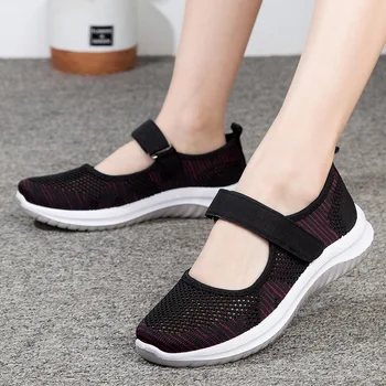 De vară 2020 nou stil pentru femei pantofi plat pentru femei Mary Jane pânză de plasă casual confortabil pantofi casual pantofi femei M1390