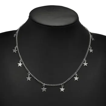 Multistrat De Cristal Pandantiv Colier Pentru Femei De Aur Moon Star Horn Crescent Cravată Coliere Bijuterii