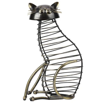 Pisica Accesoriile De Bar De Vin Plută Recipient Bar Accesorii Fier Ambarcațiuni Moderne De Decor Acasă Cadou De Artizanat Metal Animal