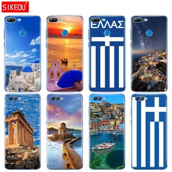 Capac de silicon Cazul în care telefonul pentru Huawei Honor 10 V10 3c 4C 5c 5x 4A 6A 6C pro 6X 7X 6 7 8 9 LITE Vechi Steagul Greciei Peisaj