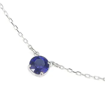 2020 SWA Moda Bijuterii de Înaltă Calitate Austriacă Simplu Albastru Închis, Rotund Colier de Cristal Set Cadou Romantic pentru Femei
