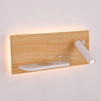 Topoch Modernă cu LED-uri Lampa de Tranșee cu Comutator Dublu Porturi USB Pentru Studiu Foaierul de Lectură Dormitor Perete Lumina Reglabila Iluminat Interior