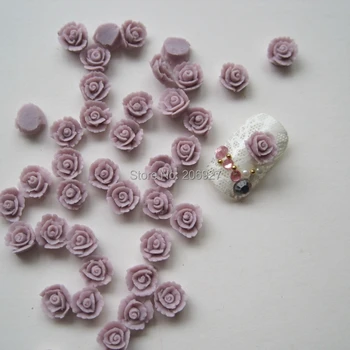 CF4-7 30buc Drăguț Ceramică Floare Violet Forma de Decorare Arta de Unghii Outlooking