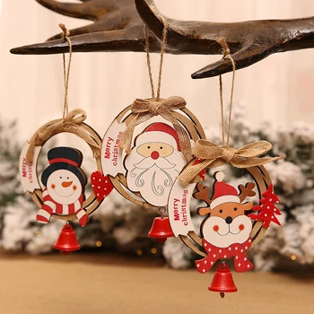Navidad Natal Home Decor din Lemn de Brad de Craciun Decorat cu Moș Crăciun Cadou Caseta Noenname_null punga de cadou