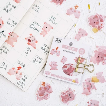 40 buc/lot Yuxian de desene animate Drăguț pinguin de porc hârtie autocolant decor DIY album jurnal scrapbooking eticheta autocolant kawaii papetărie