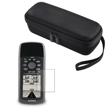 ICKOY Greu EVA de Călătorie Portabil Caz Negru + Ecran LCD de Protector Scut de Film pentru Garmin GPS 72H Accesorii